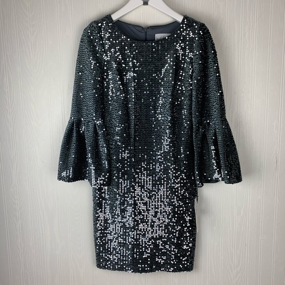 NWT Nicole Miller dress Silver - Picture 7 of 7